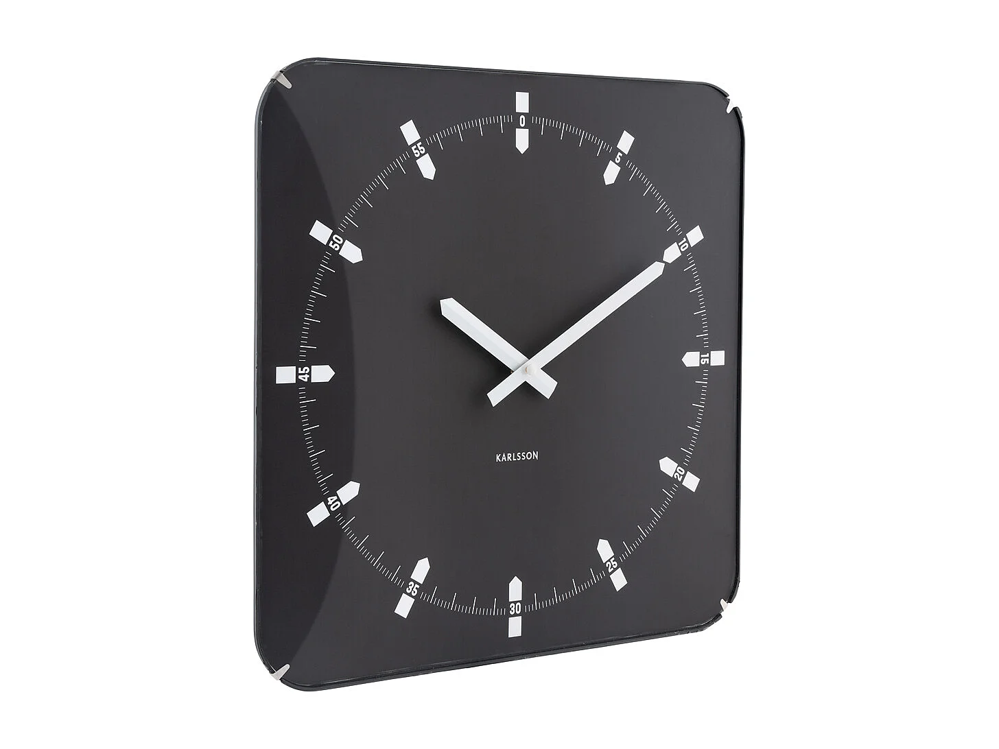 Horloge murale dôme Sucinto - 4,5 x 35 x 35 cm - Noir