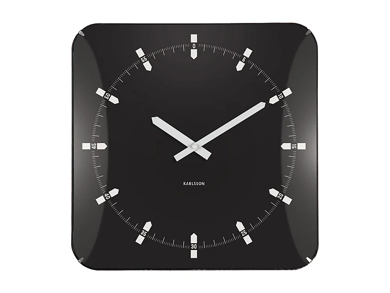Horloge murale dôme Sucinto - 4,5 x 35 x 35 cm - Noir