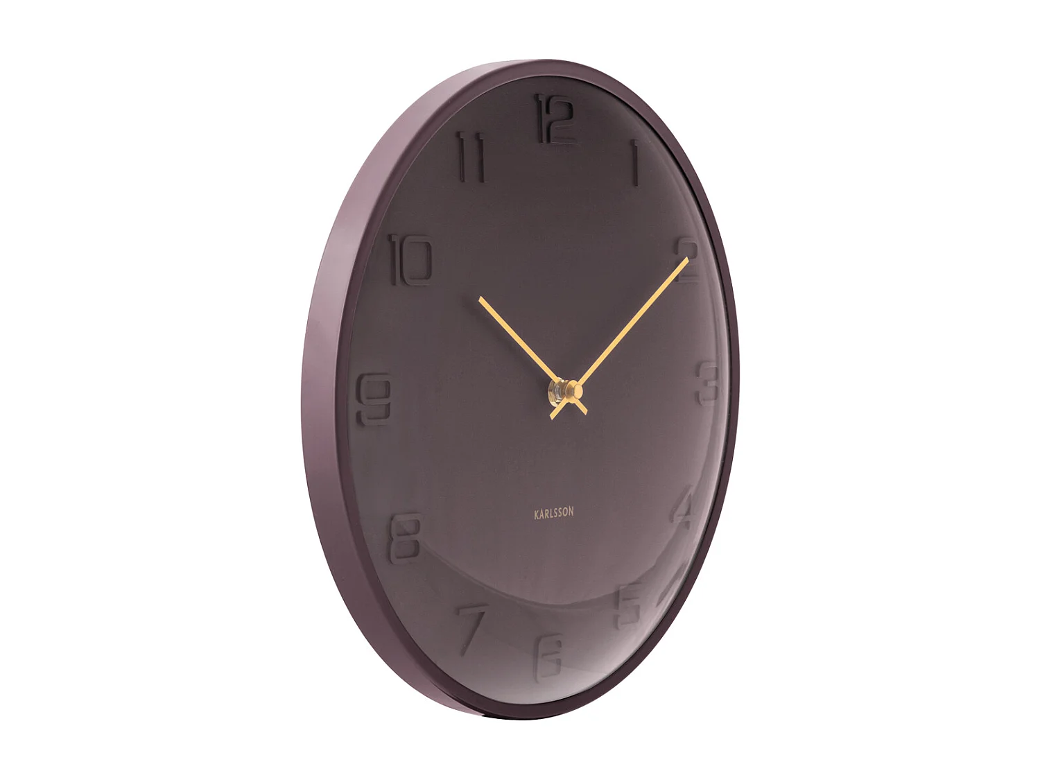 Horloge murale Fuerte Dome - 30,5 x 3 x 30,5 cm - Marron