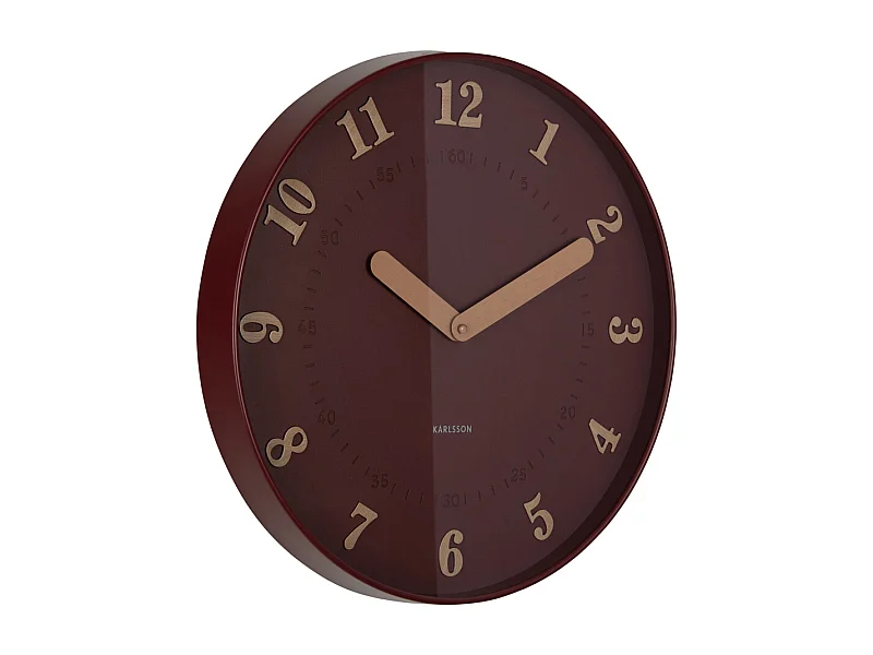 Amena Wanduhr - 40x4x40 cm - Rot