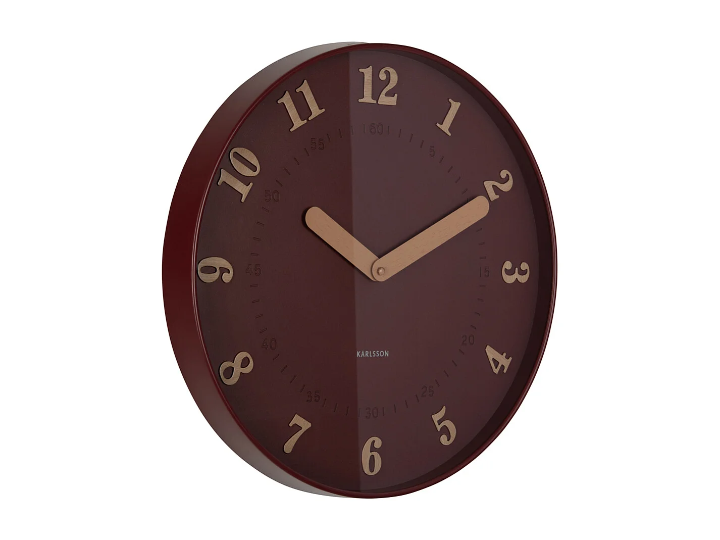 Horloge murale Amena - 40x4x40 cm - Rouge