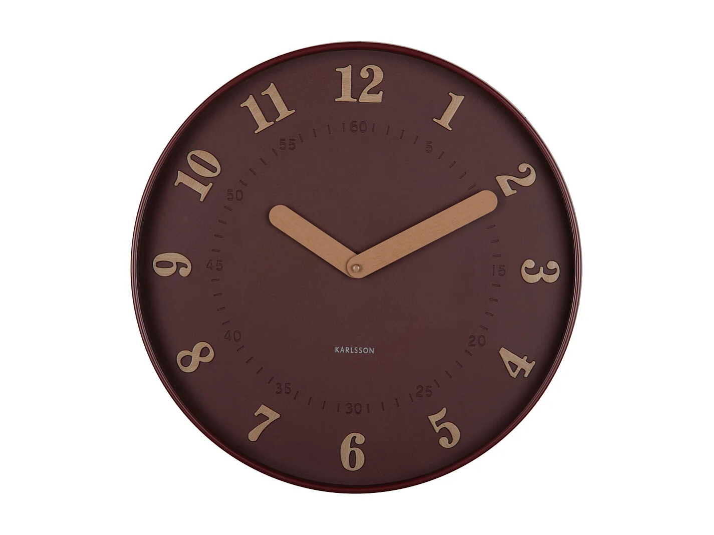 Horloge murale Amena - 40x4x40 cm - Rouge