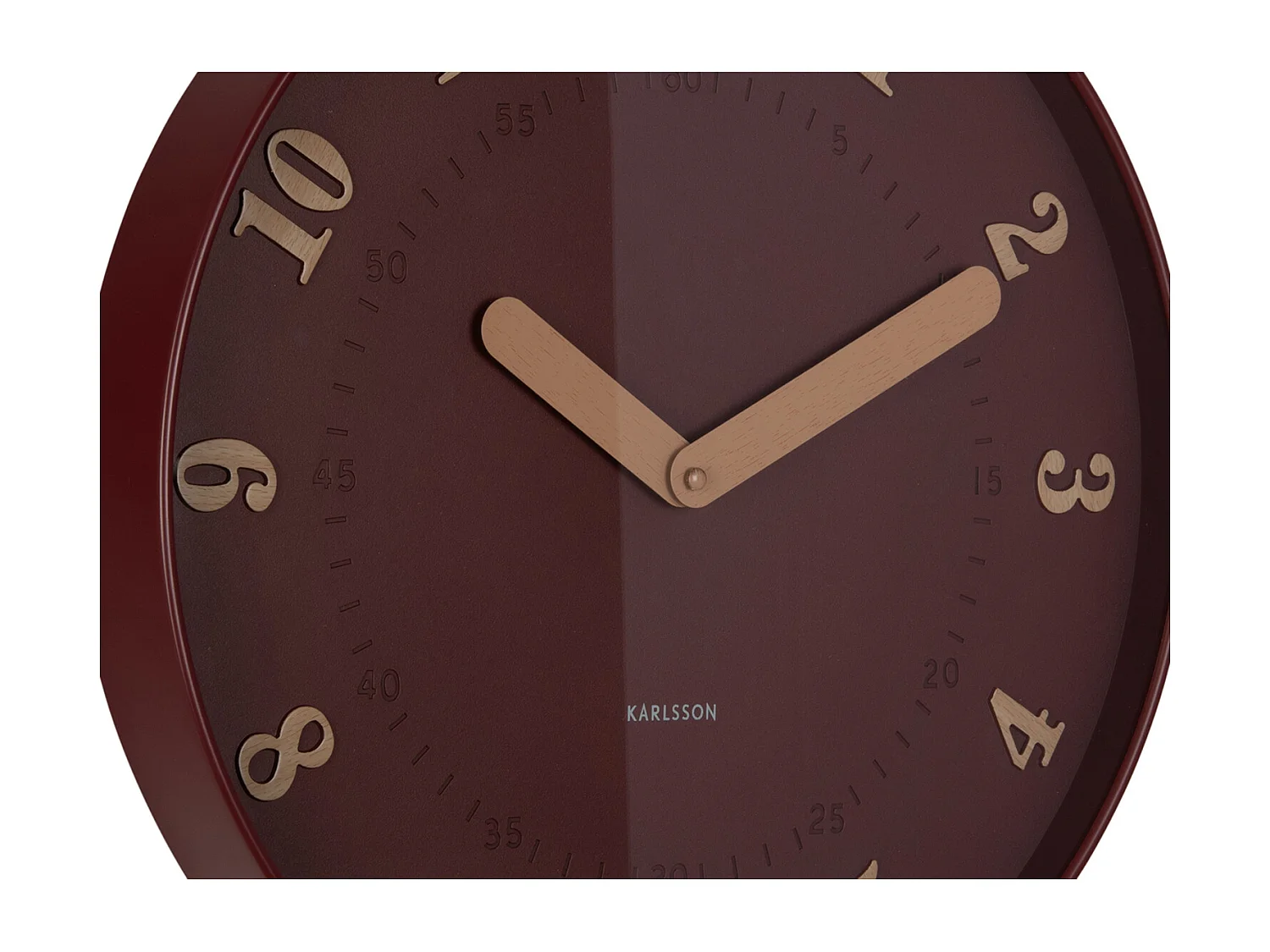 Horloge murale Amena - 40x4x40 cm - Rouge