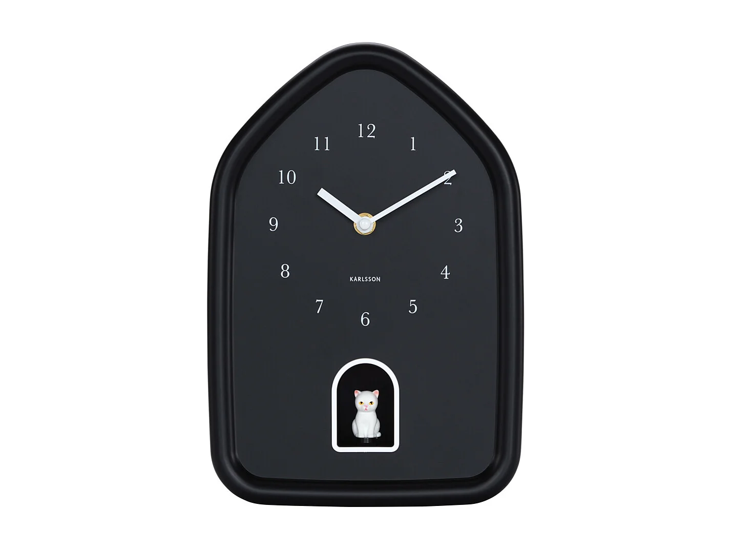 Horloge murale moderne Kitty - 29,1 x 29,1 x 29,1 cm - Noir