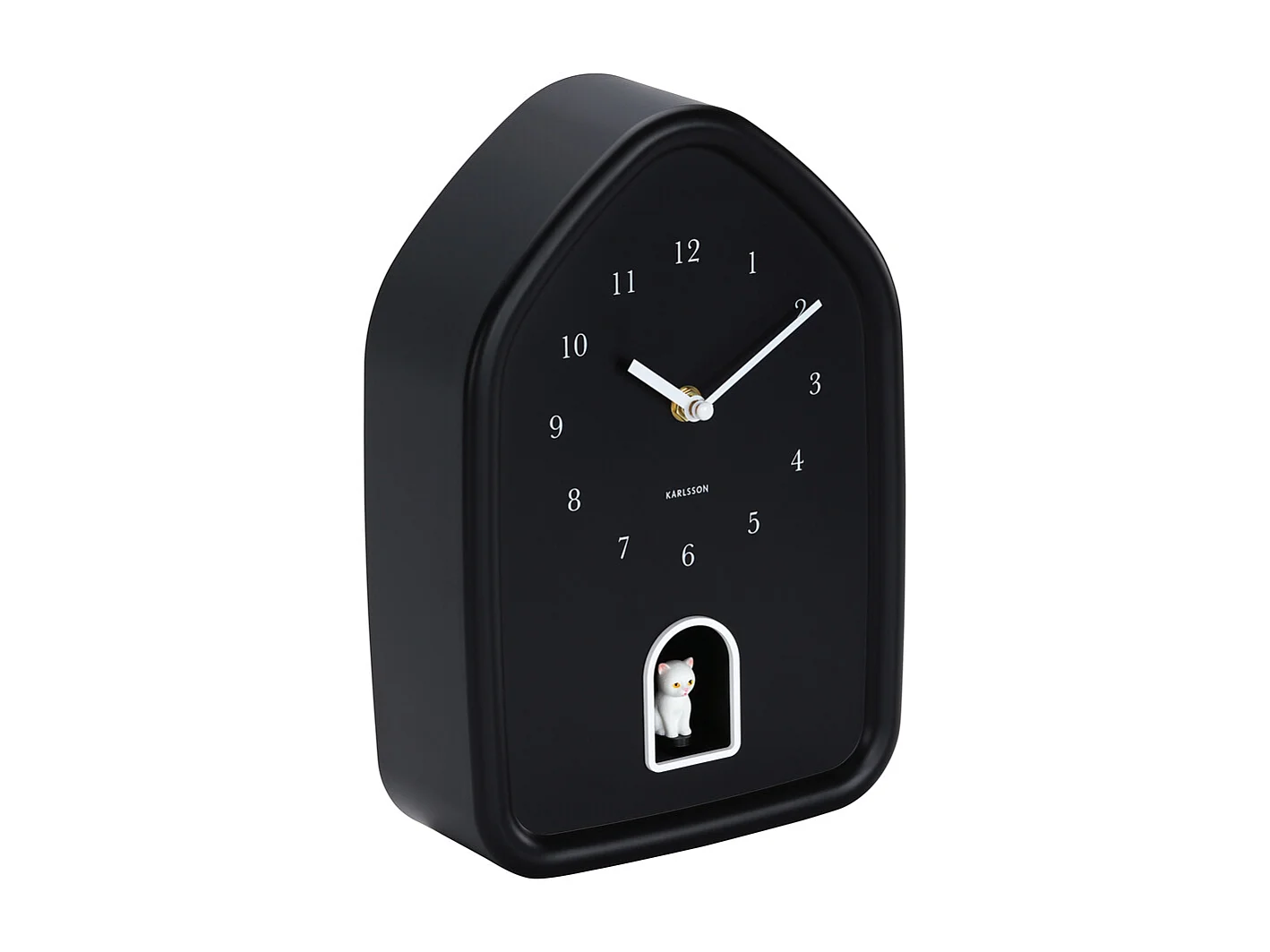 Horloge murale moderne Kitty - 29,1 x 29,1 x 29,1 cm - Noir