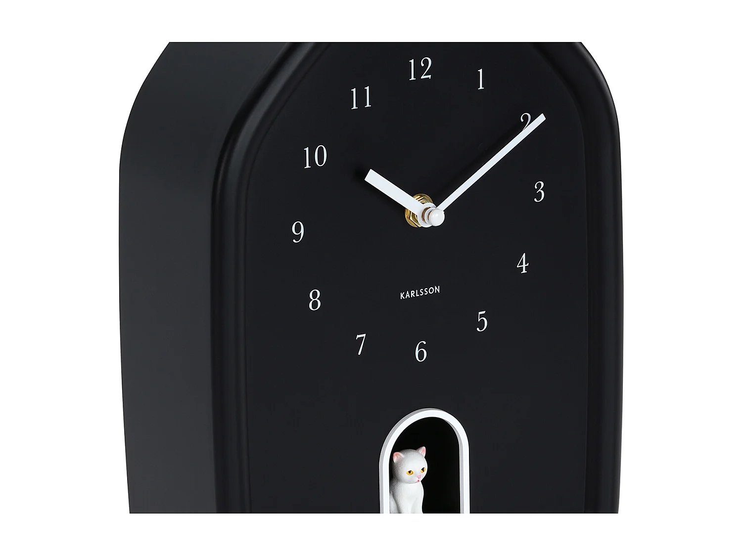Horloge murale moderne Kitty - 29,1 x 29,1 x 29,1 cm - Noir
