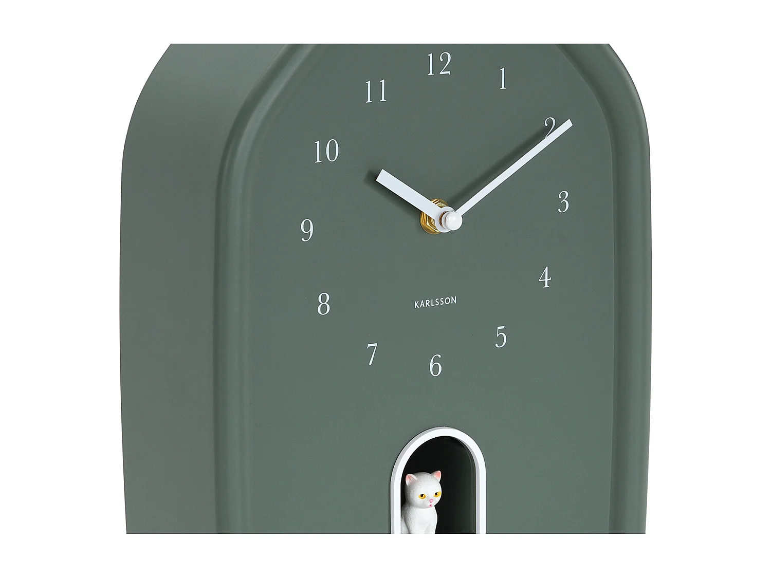 Horloge murale moderne Kitty - 29,1 x 29,1 x 29,1 cm - Vert