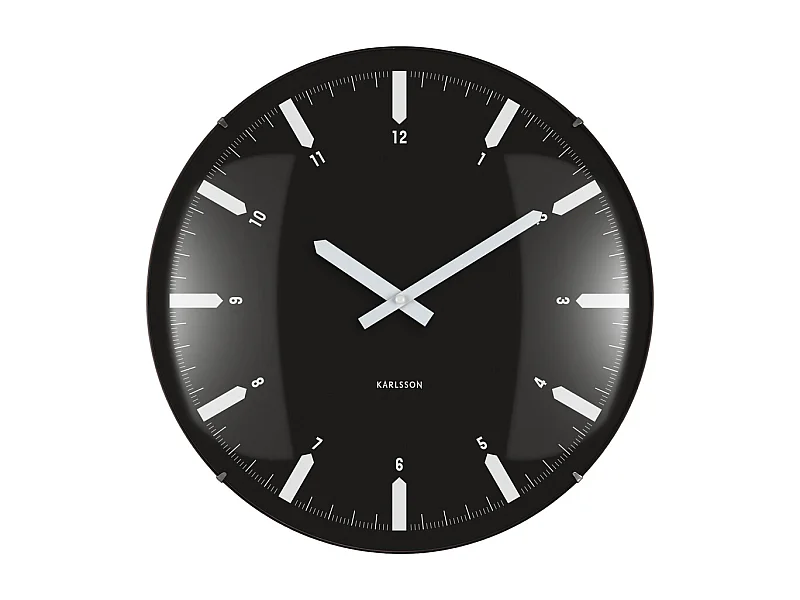 Horloge murale dôme Realista - 35 x 4,5 x 35 cm - Noir