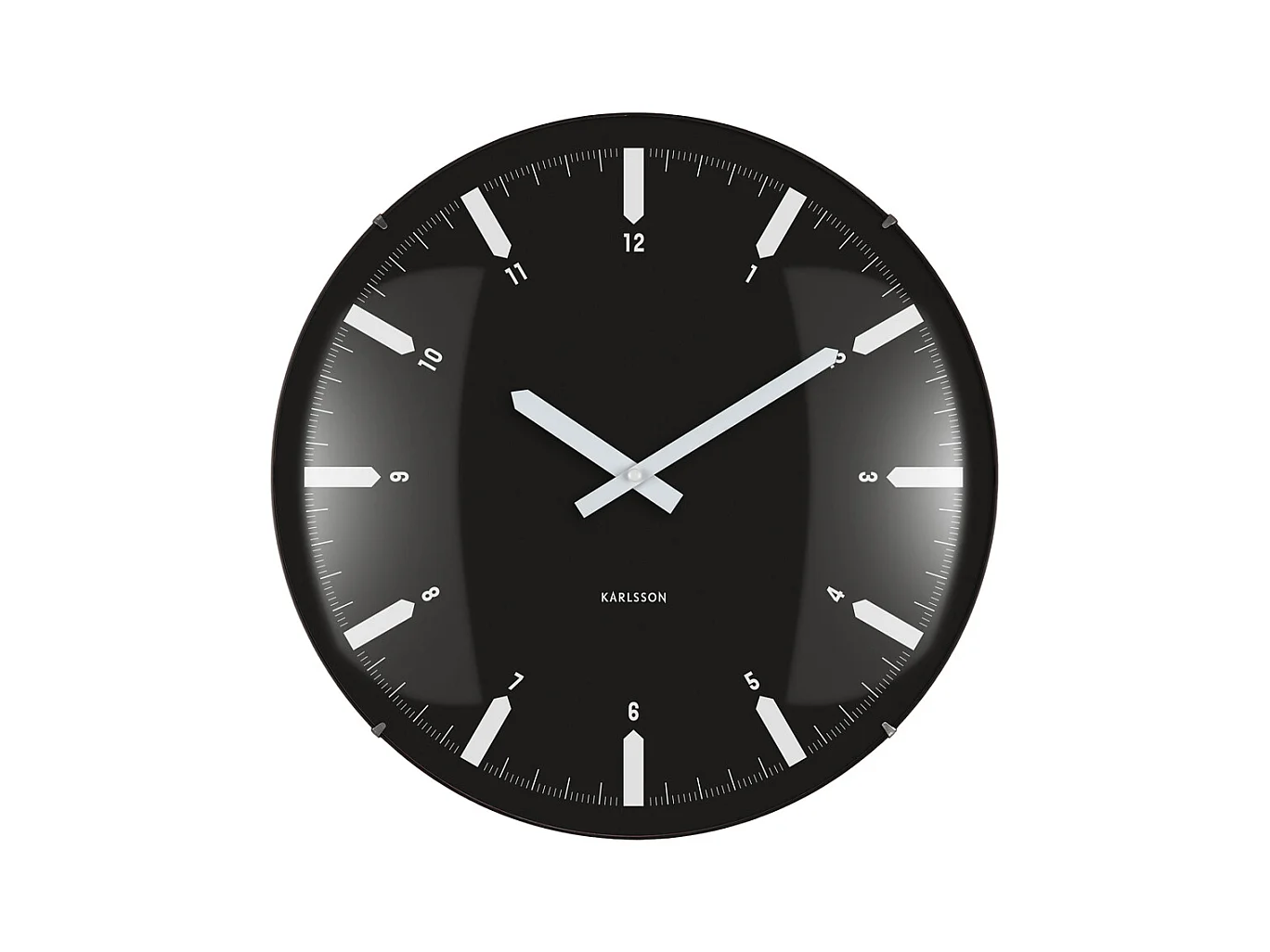 Horloge murale dôme Realista - 35 x 4,5 x 35 cm - Noir