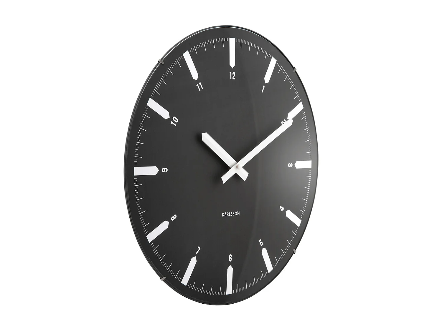 Horloge murale dôme Realista - 35 x 4,5 x 35 cm - Noir