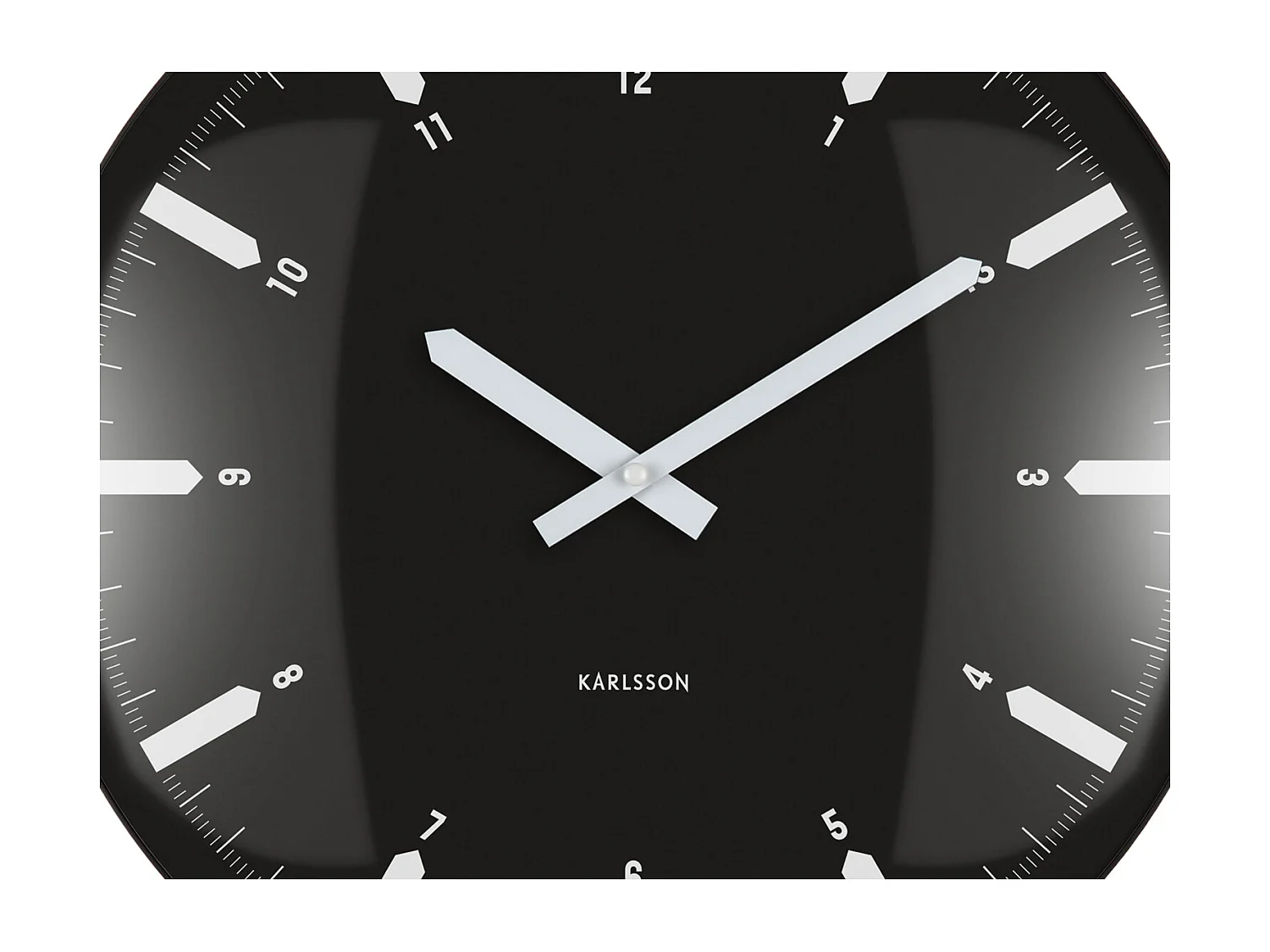 Horloge murale dôme Realista - 35 x 4,5 x 35 cm - Noir