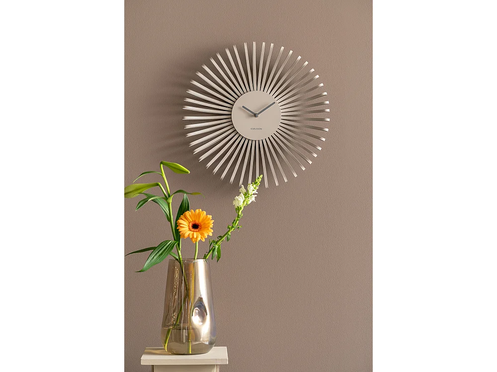 Reloj de pared Polo - Gris cálido - Ø48cm