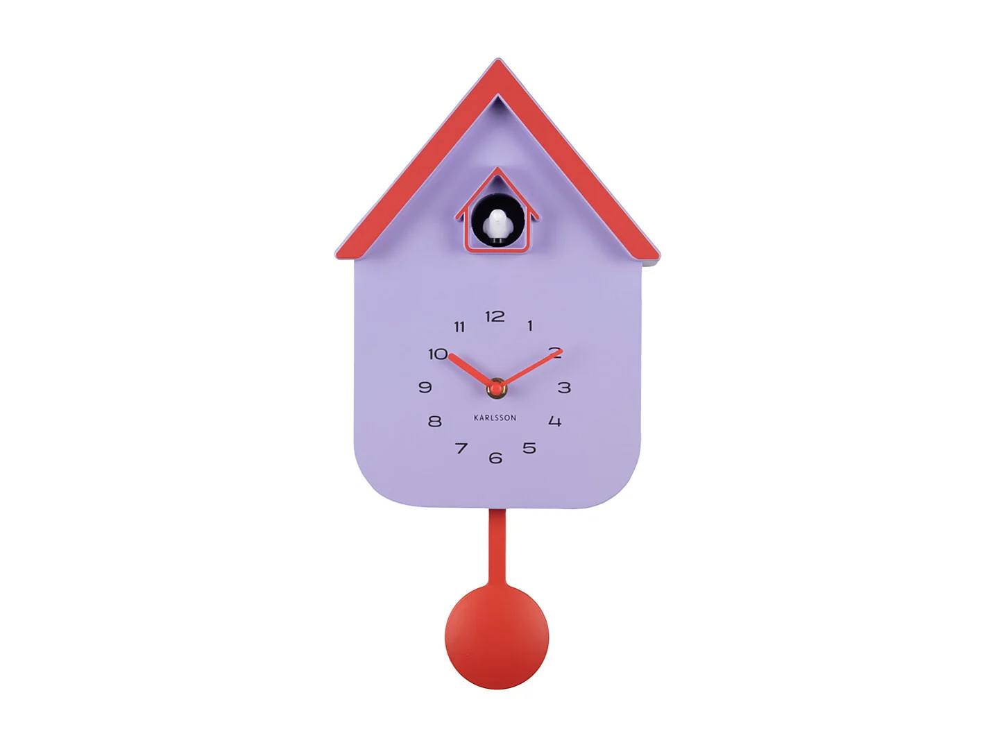 Horloge murale Dupla Color Cuckoo - 21,5x21,5x41,5 cm - Violet