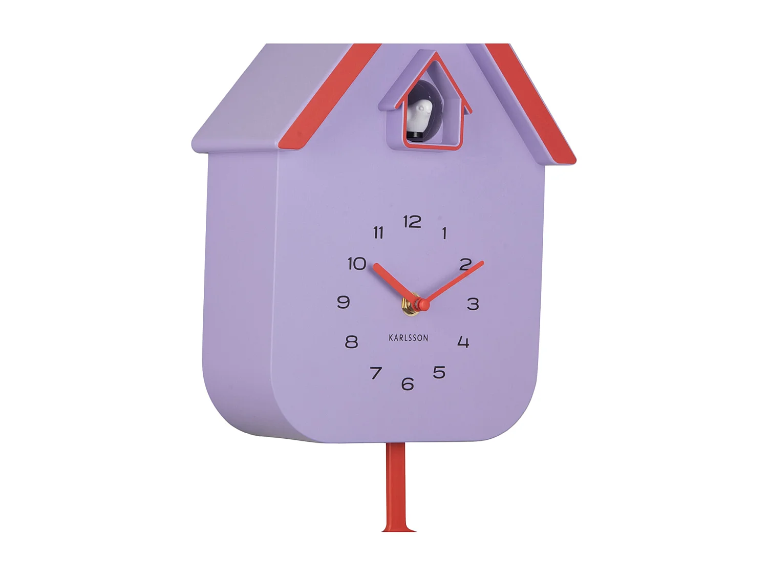 Horloge murale Dupla Color Cuckoo - 21,5x21,5x41,5 cm - Violet