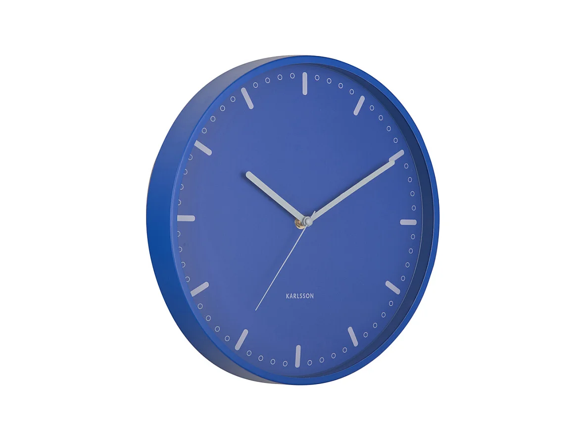 Horloge murale rétro tendance - 4 x 30 x 30 cm - Bleu