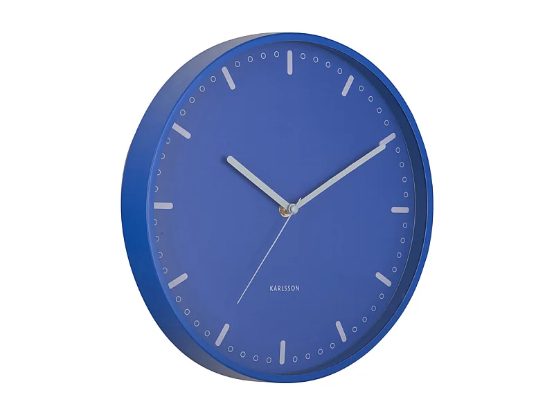 Horloge murale rétro tendance - 4 x 30 x 30 cm - Bleu