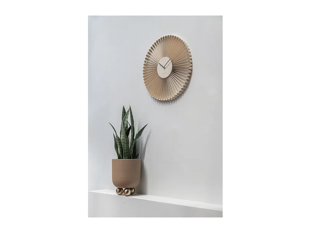 Horloge murale Cascara - 50x4x50 cm - Blanc