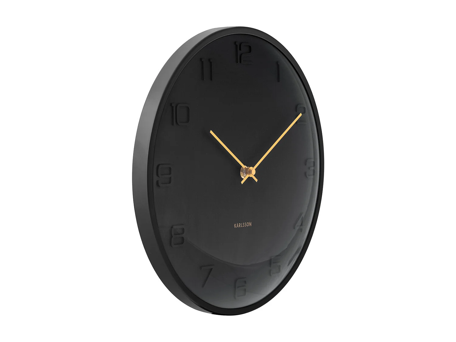 Horloge murale Fuerte Dome - 30,5 x 3 x 30,5 cm - Noir