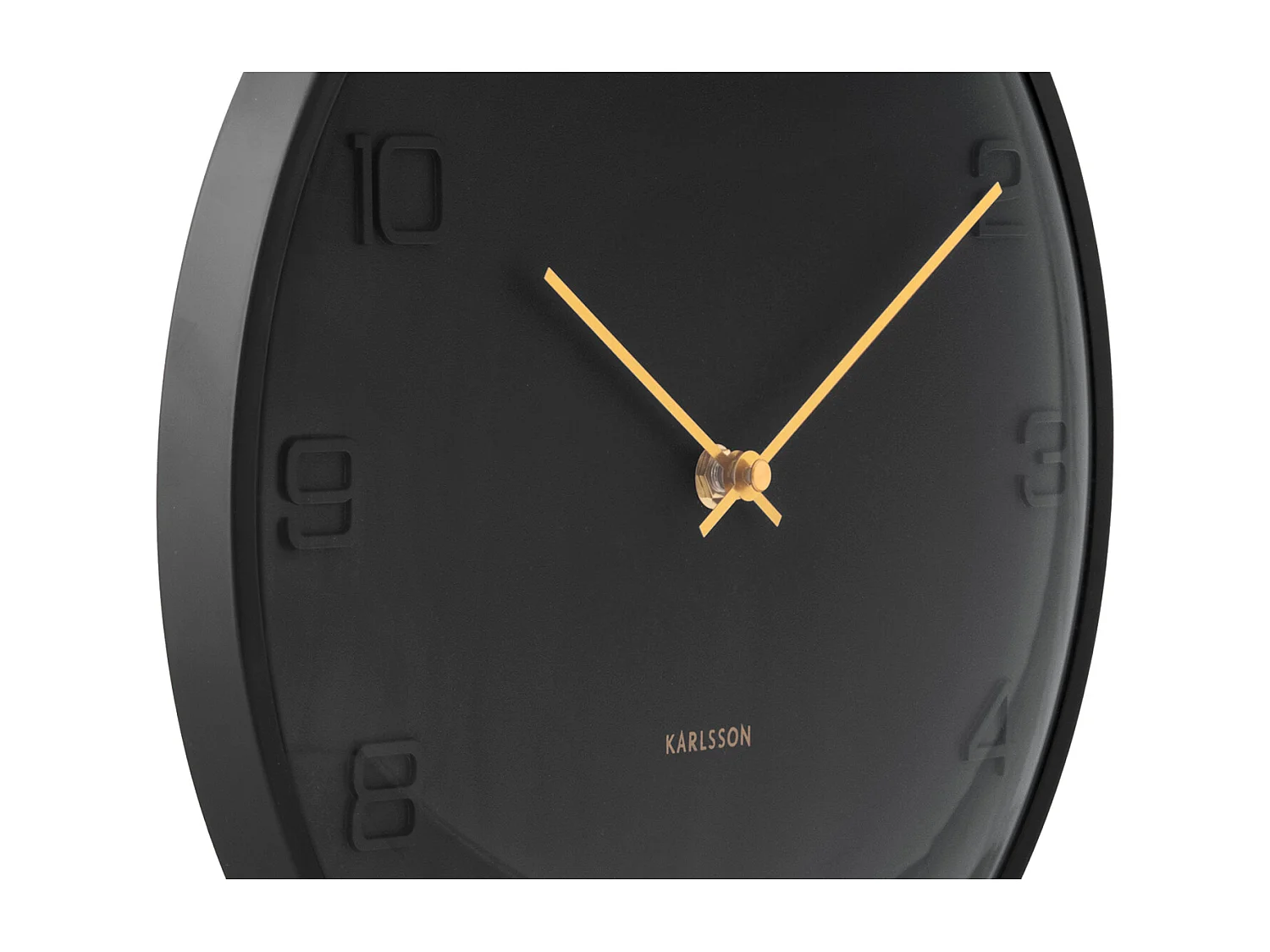 Horloge murale Fuerte Dome - 30,5 x 3 x 30,5 cm - Noir