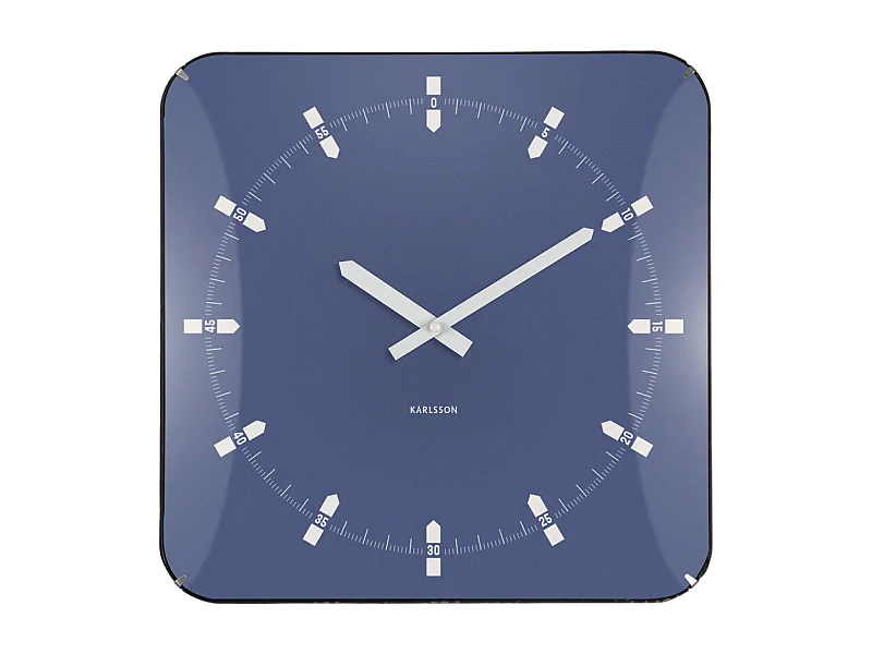 Horloge murale dôme Sucinto - 4,5 x 35 x 35 cm - Bleu
