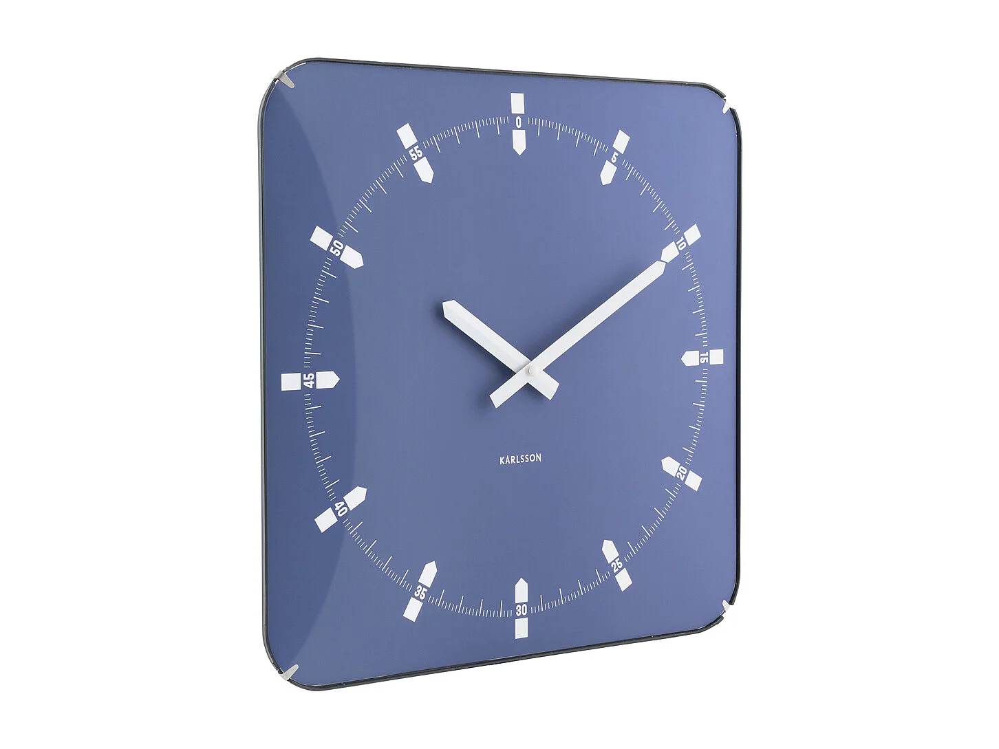 Horloge murale dôme Sucinto - 4,5 x 35 x 35 cm - Bleu
