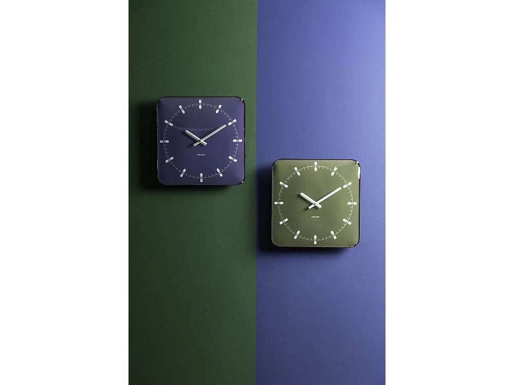 Horloge murale dôme Sucinto - 4,5 x 35 x 35 cm - Bleu