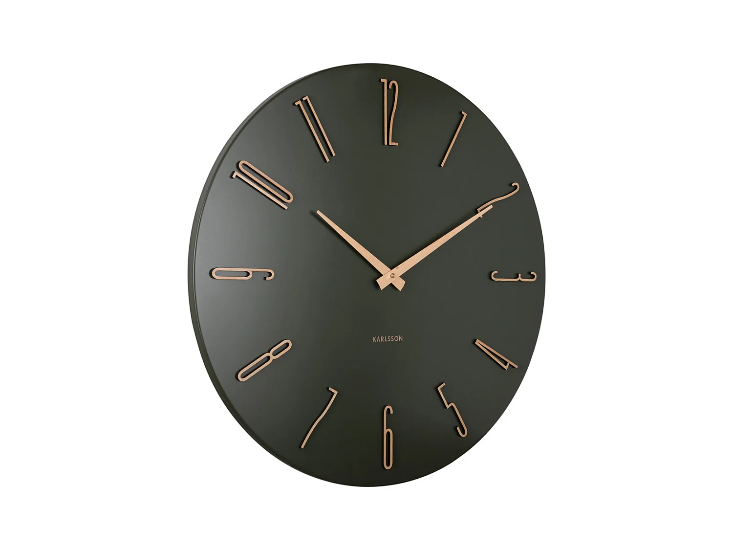 Horloge murale Esmerado - 2,5x60x60 cm - Vert