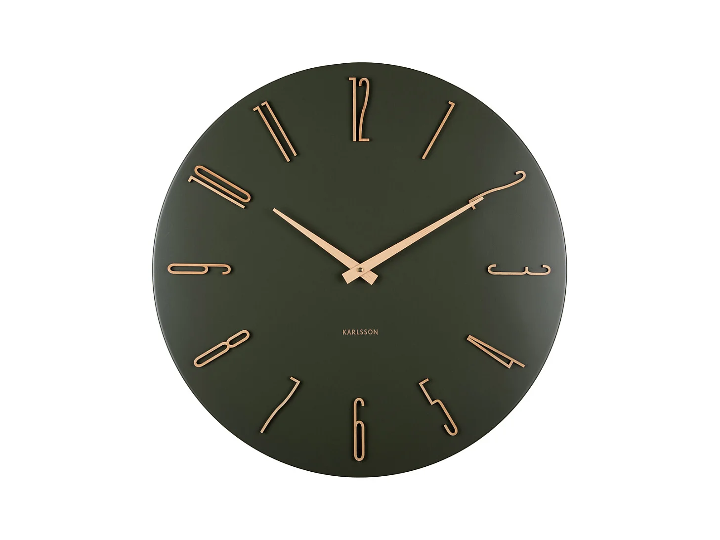 Horloge murale Esmerado - 2,5x60x60 cm - Vert