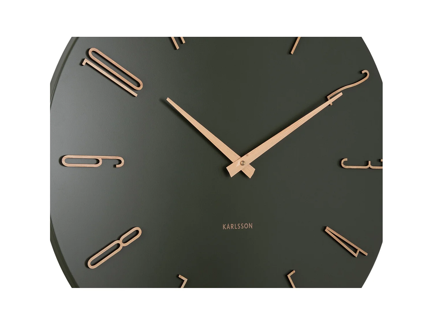 Horloge murale Esmerado - 2,5x60x60 cm - Vert