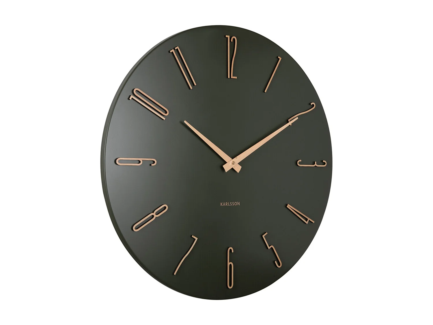Horloge murale Esmerado - 2,5x60x60 cm - Vert