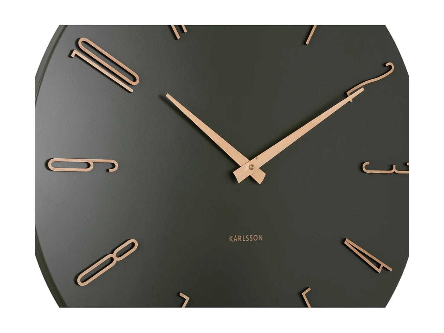 Horloge murale Esmerado - 2,5x60x60 cm - Vert