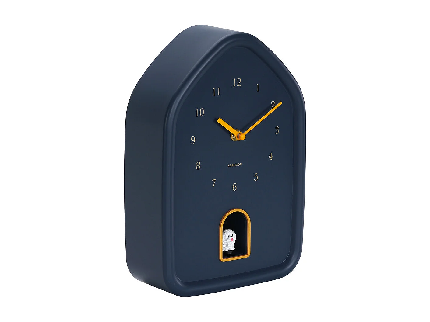 Horloge murale moderne pour chien - 29,1 x 29,1 x 29,1 cm - Bleu