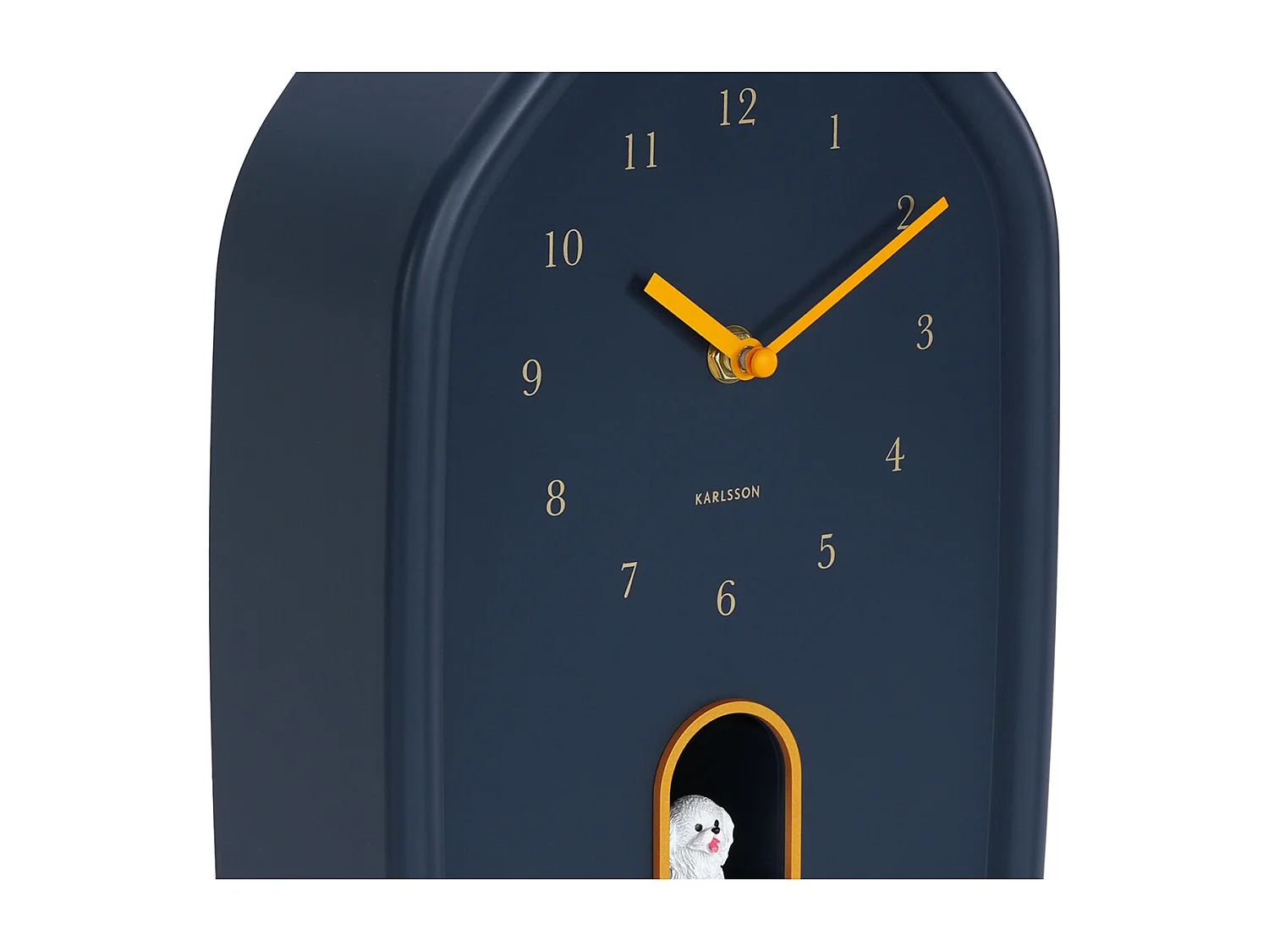 Horloge murale moderne pour chien - 29,1 x 29,1 x 29,1 cm - Bleu