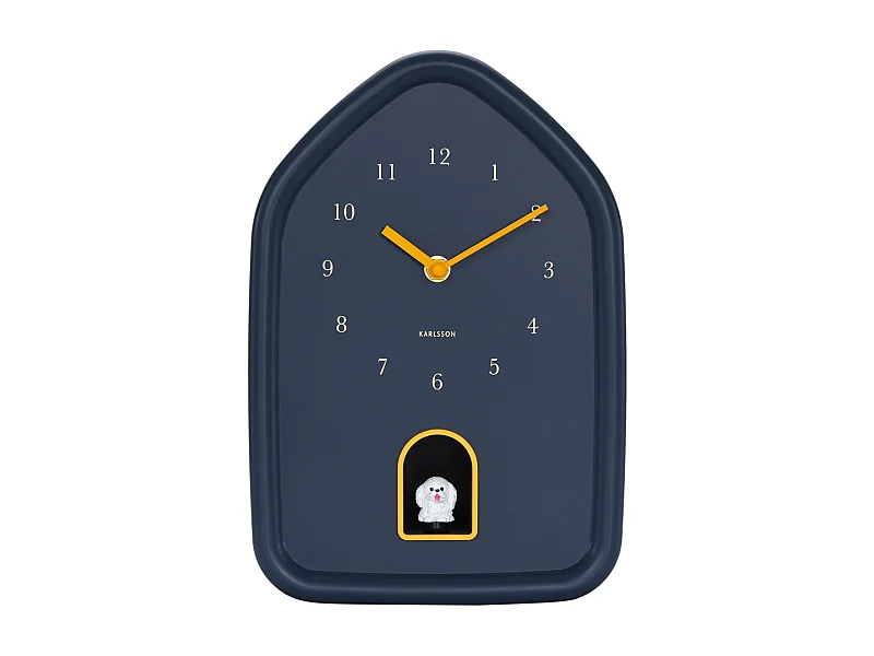 Horloge murale moderne pour chien - 29,1 x 29,1 x 29,1 cm - Bleu