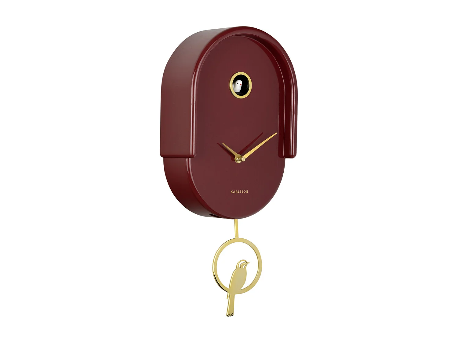 Reloj de pared Tweet - Rojo Burdeos