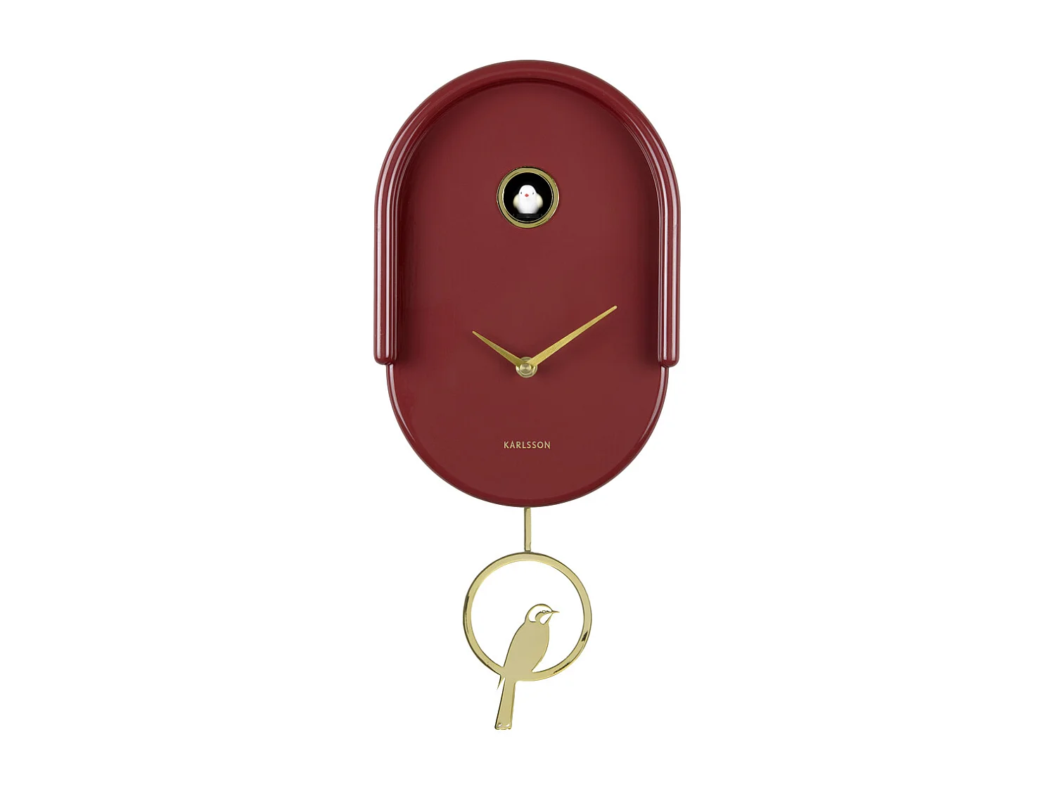 Reloj de pared Tweet - Rojo Burdeos