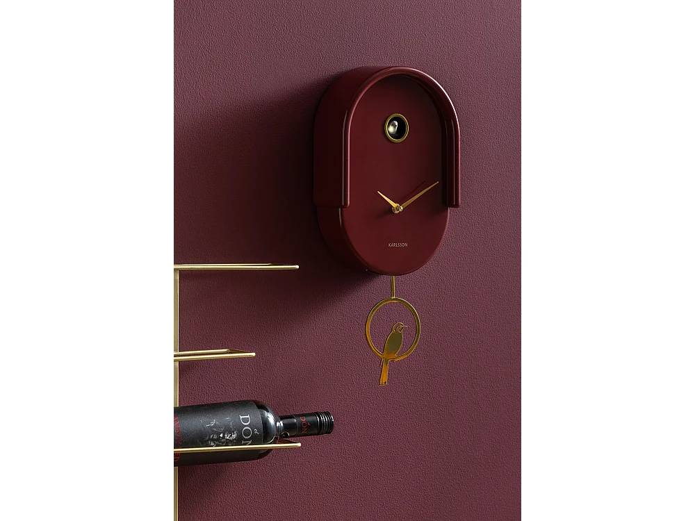 Reloj de pared Tweet - Rojo Burdeos
