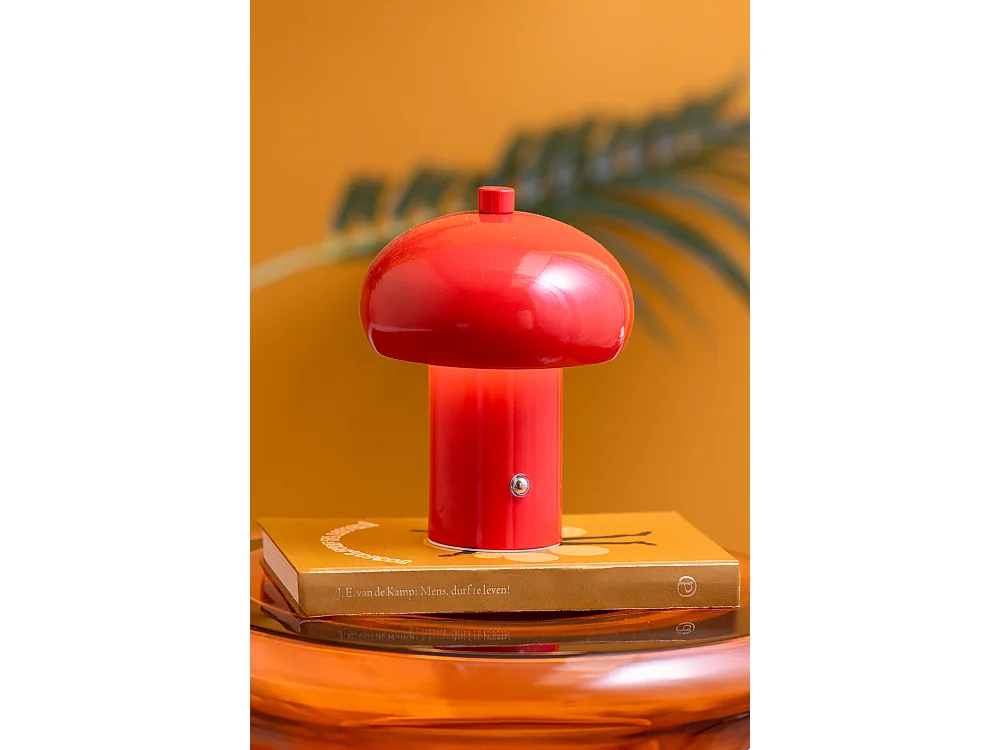 Tafellamp Retro Seta LED- 12.5x12.5x15 cm - Oranje