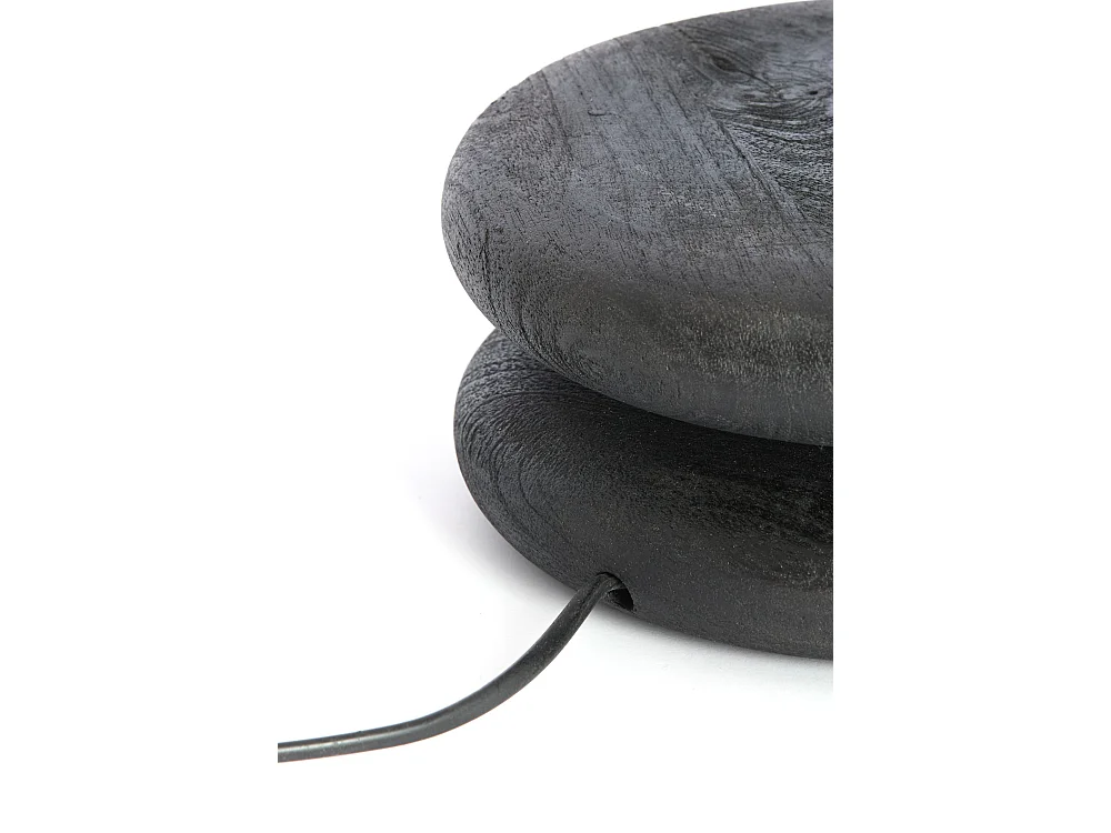 Pied de lampe EBOLI - Ø20x9 cm - Noir