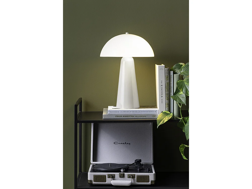 Lampe de table Vidrio - 30x30x42 cm - Blanc