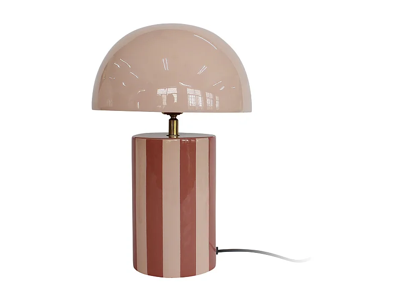 Lampe de table Rayado - 25x25x34 cm - Rose