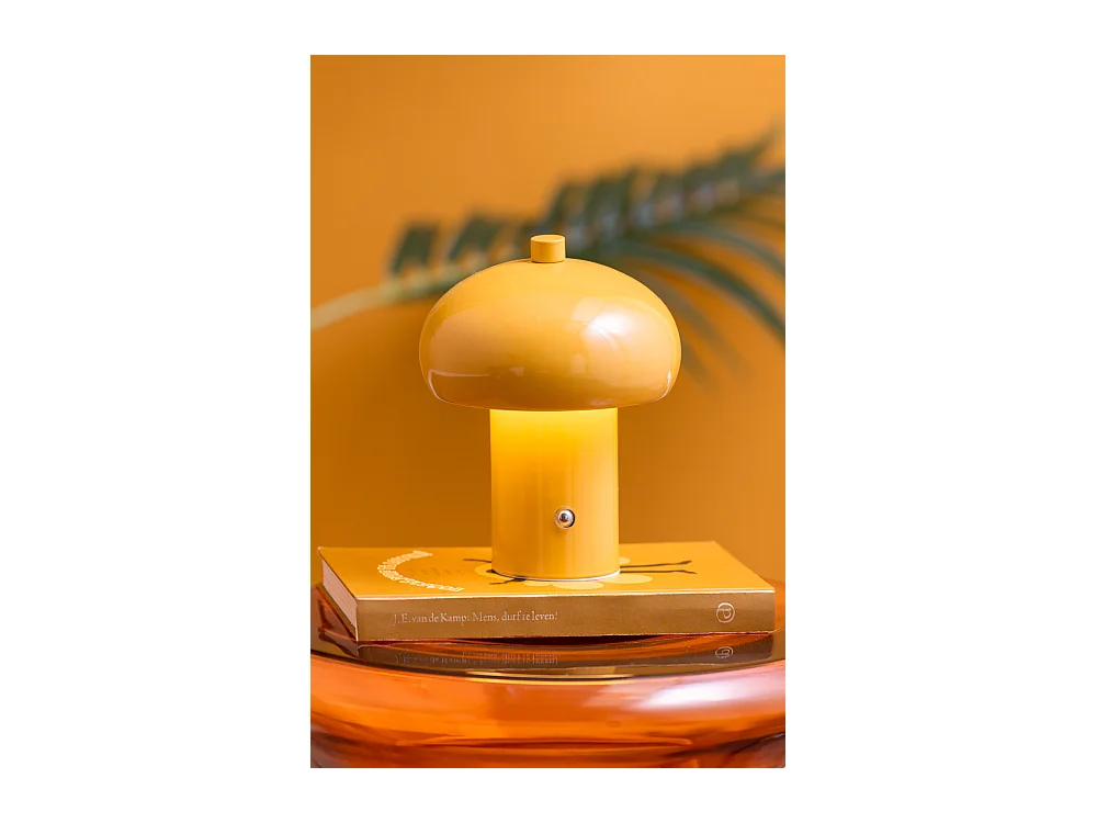 Lampe de table LED Retro Seta - 12,5 x 12,5 x 15 cm - Jaune
