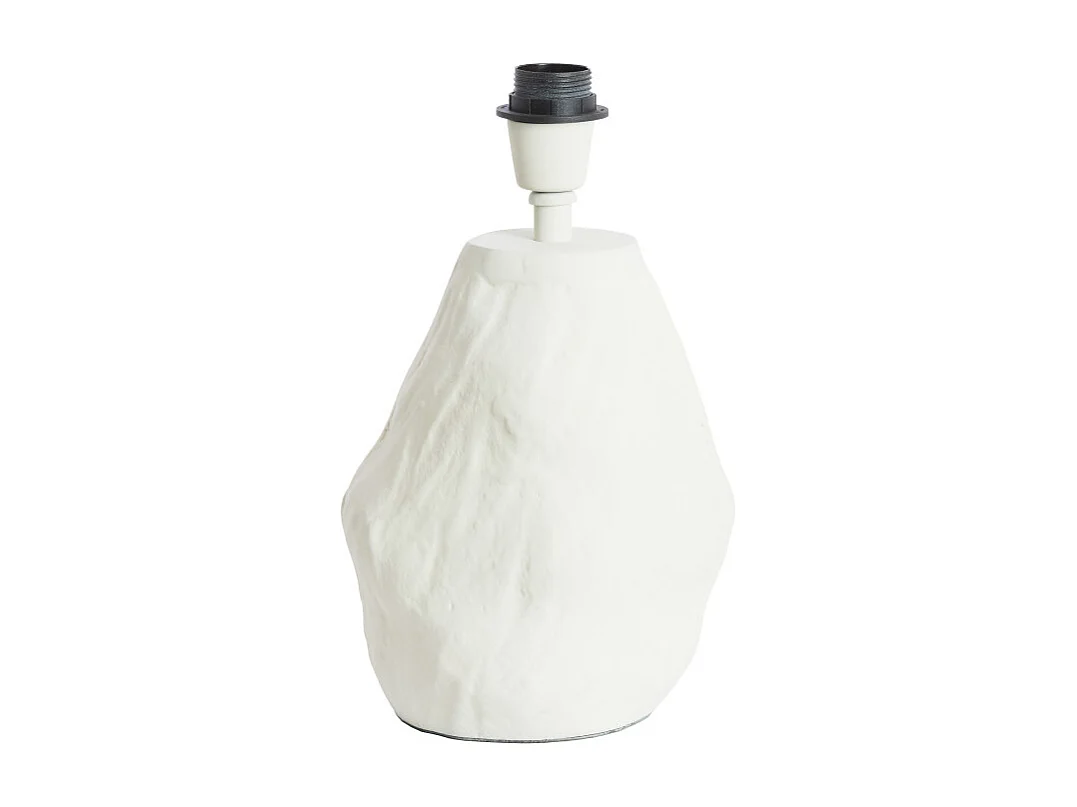 Pied de lampe MAVELLE - 21x18x29 cm - Blanc