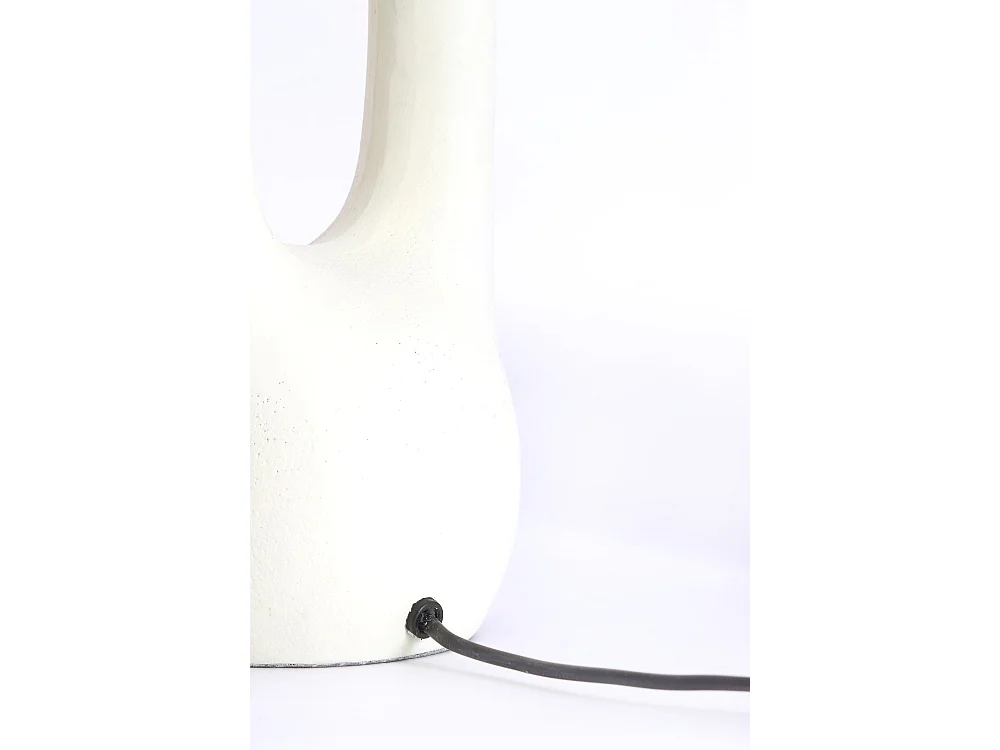 Pied de lampe ELRIC - 15x11,5x50 cm - Blanc