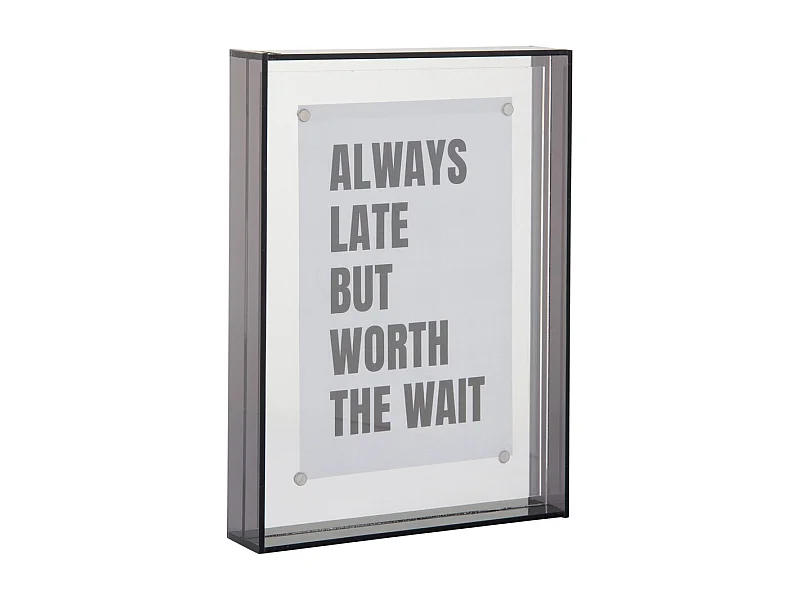 Marco de fotos Gayo mediano acrílico - gris oscuro