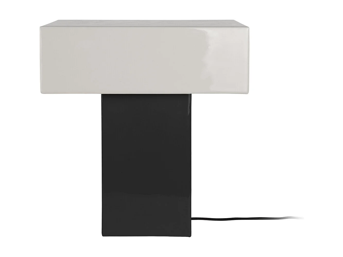 Lámpara de mesa Grato Recto - Negra con gris cálido