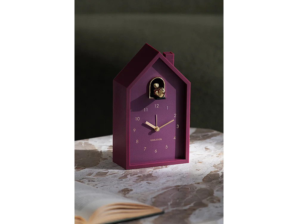 Wekker Modern Cuckoo Oro- 15x11.5x20 cm - Paars