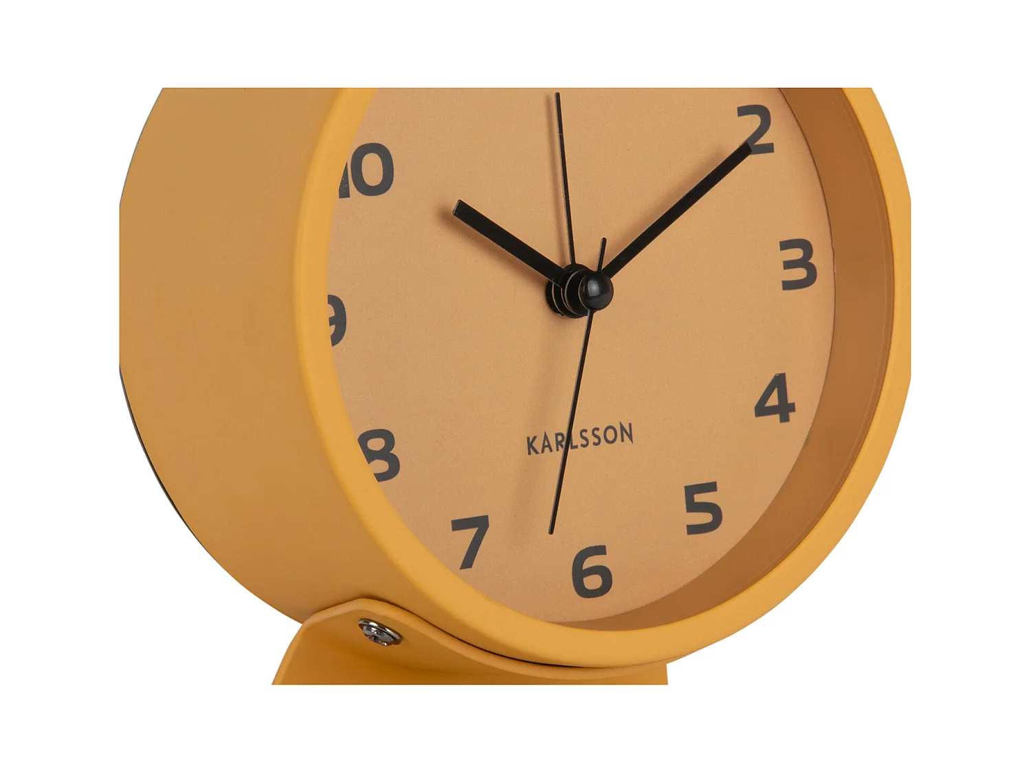 Réveil rétro tendance - 11 x 11 x 13 cm - Jaune