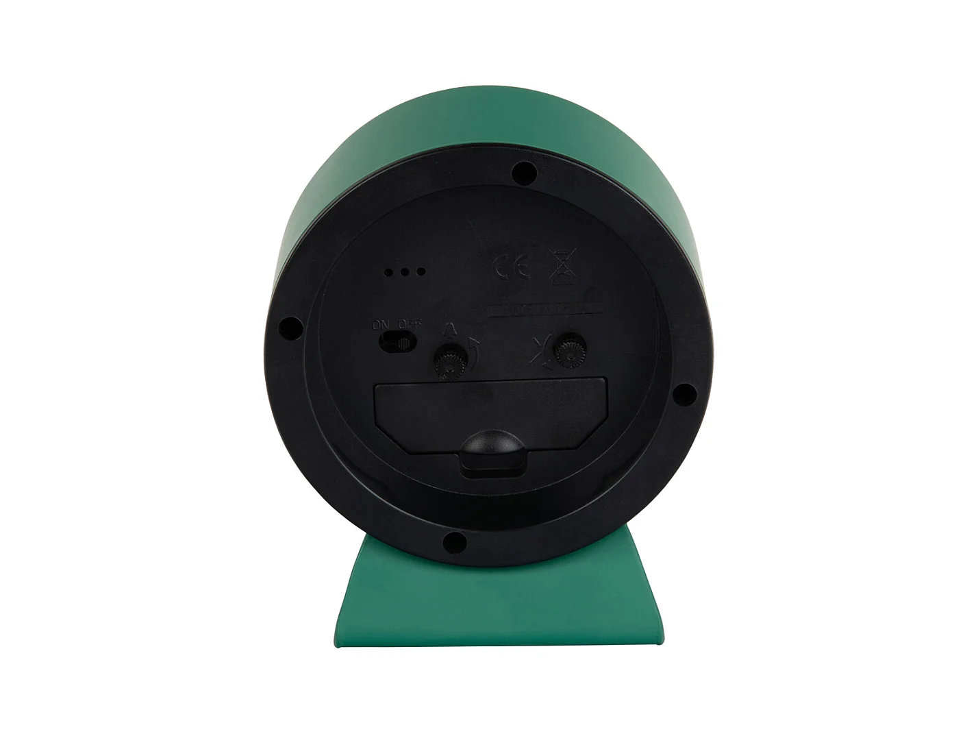 Réveil rétro tendance - 11 x 11 x 13 cm - Vert