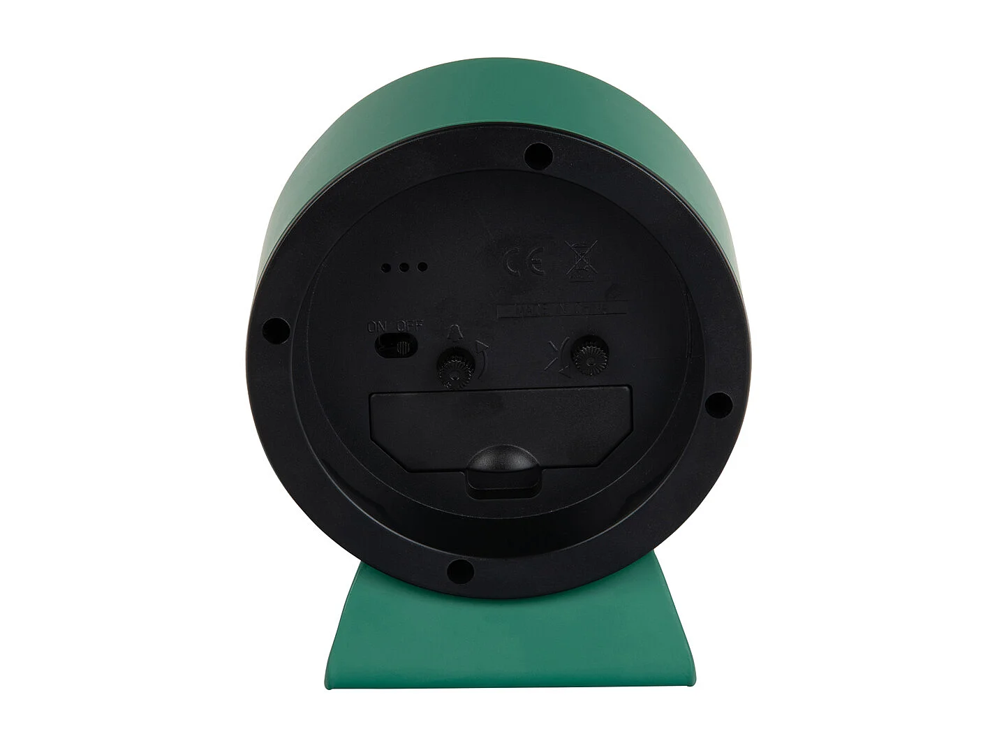 Réveil rétro tendance - 11 x 11 x 13 cm - Vert